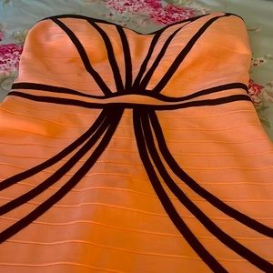 Very nice orange and black dress